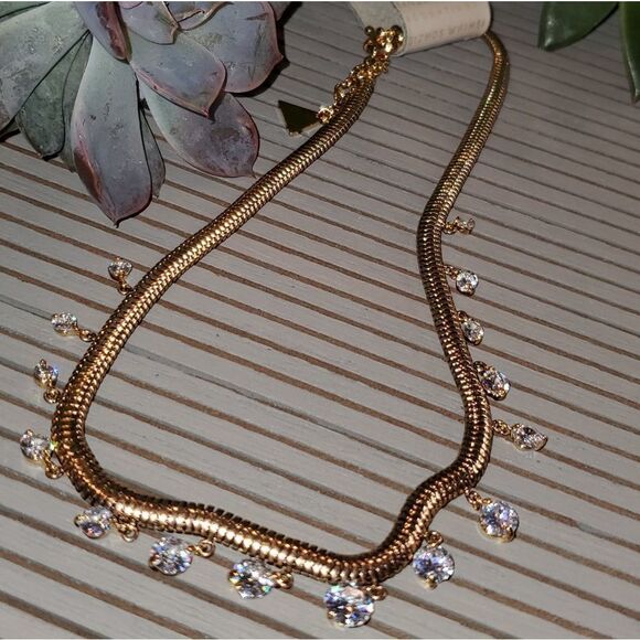 Anthropologie Crystal Drop Necklace - Picture 3 of 5